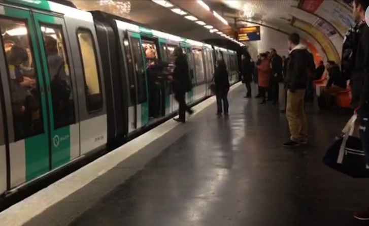 A video grab taken from footage obtained from Guardian News & Media Ltd in the United Kingdom on February 18, 2015 shows Chelsea football fans packed onto a Paris Metro train pushing a passenger to prevent him from boarding the carriage at a station in Paris on February 17, 2015. Chelsea Football Club said on February 18 it was prepared to ban self-proclaimed racist fans who were filmed preventing a black man from boarding a Paris subway train, saying their behaviour was "abhorrent". Amateur footage obtained by The Guardian newspaper captured the incident in a Metro station shortly before Chelsea's Champions League march with Paris Saint-Germain in the French capital on Tuesday evening. The unidentified black man repeatedly tried to squeeze into the carriage and they aggressively pushed him back. The film then cuts to them chanting: "We're racist, we're racist, and that's the way we like it." AFP PHOTO / GUARDIAN NEWS & MEDIA LTD-/AFP/Getty Images