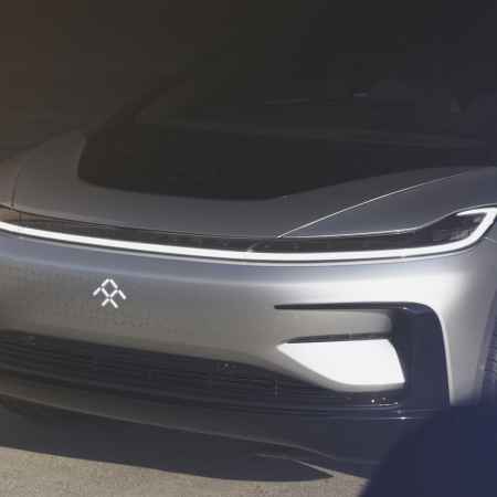 Faraday Future FF91 front grille headlights tight crop