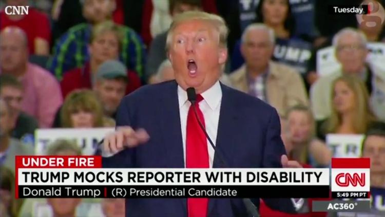 Donald Trump mocked a reporter with a disability at a rally on Nov. 24, 2015.