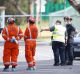 SES workers attend the scene in Sunbury.