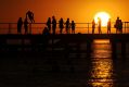 The sunset from Black Rock pier.