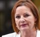 Sussan Ley addresses the expenses controversy at her electorate office in Albury on Monday.