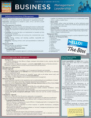 Business Management Leadership Laminated Reference Guide