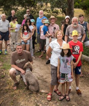 Residents in Rosebud who are angry over Melbourne Water's plan to rezone and sell public land they use as a park. 