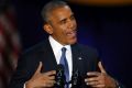 President Barack Obama speaks at McCormick Place in Chicago on  January 10,  giving his presidential farewell address. 