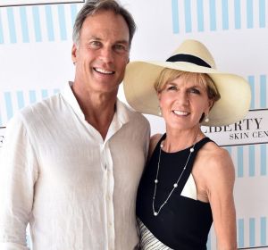 David Panton and Julie Bishop at the Portsea Polo on Saturday January 9, 2016. 