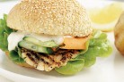 Barbecued fish burgers