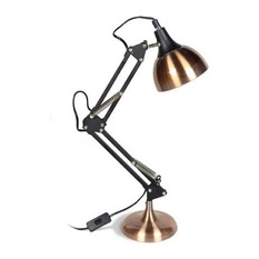 Alinéa - XXL Lampe de bureau articulée ACIER/CUIVRE H65cm - Lampe de bureau