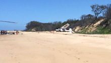 A plane crash on the central Queensland coast