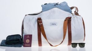 Made using recycled sails, Salty Bags are already well travelled accessories.