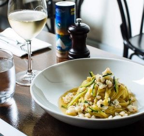 Stick to house wine and tap water and opt for the pasta section.