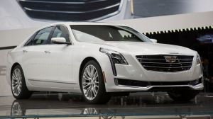 The General Motors Co. (GM) 2016 Cadillac CT6 luxury sedan is unveiled during the 2015 New York International Auto Show ...