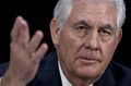 Rex Tillerson, the former chief executive officer of ExxonMobil  and the US secretary of state nominee giving testimony ...