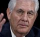 Rex Tillerson, the former chief executive officer of ExxonMobil  and the US secretary of state nominee giving testimony ...