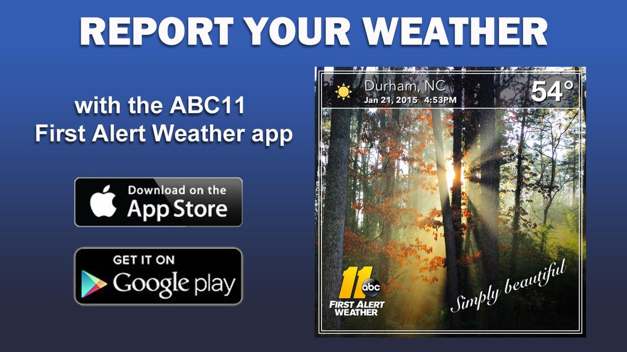 Report your weather with the ABC11 First Alert Weather app