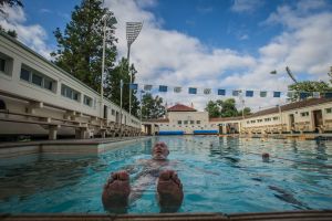 At hte age of 94 Mervyn (Merv) Knowles does his daily laps of The Manuka Public swimming pool. He has been swimming ...