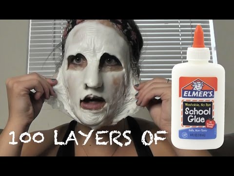 100 LAYERS OF... GLUE ON MY FACE?!