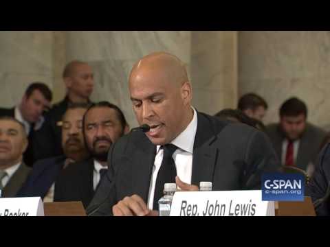 Sen. Cory Booker complete testimony against Senator Sessions (C-SPAN)