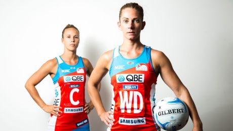 New leaders: Abby McCulloch (front) will captain the NSW Swifts this season with Paige Hadley as her deputy.