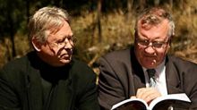 Portrait of Michael Chamberlain with Sydney Morning Herald journalist Malcolm Brown.Coornbong.photo taken on the 9th of ...