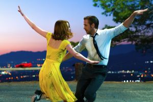 Ryan Gosling and Emma Stone in a scene from La La Land.