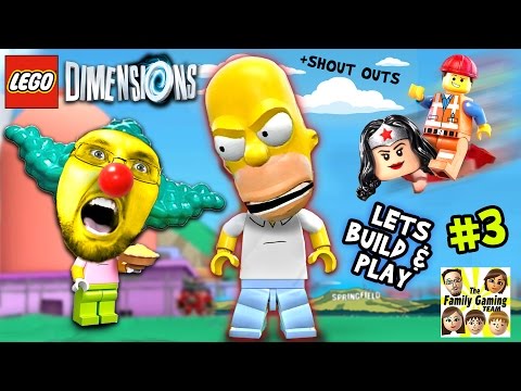 Lets Build & Play LEGO Dimensions #3: MONSTER HOMER in Springfield  (Just Let Me Build The Car Man!)