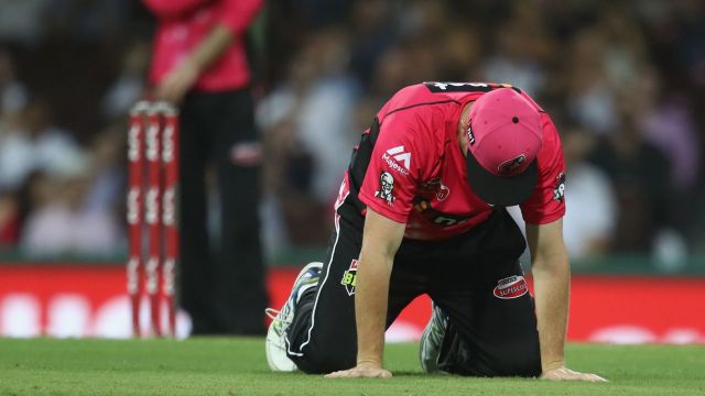 Brought to their knees: Colin Munro feels his side's pain.