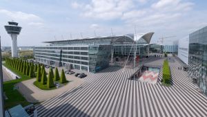 The impressive architecture of Munich Airport Centre and Terminal 2.
