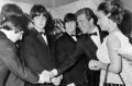 Britain's Princess Margaret with Lord Snowdon, second from left, as he shakes hands with Ringo Starr when meeting the ...