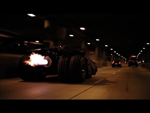 Batman the dark knight:  tumbler tunnel scene HD