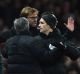 Jose Mourinho and Jurgen Klopp had to be separated by the fourth official.