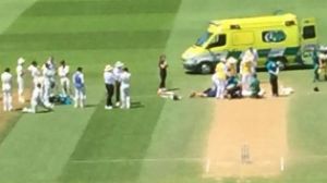 Bangladesh captain Mushfiqur Rahim has been taken to hospital by ambulance staff after he was struck a sickening blow on ...