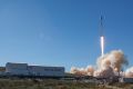 In this Jan. 14, 2017, photo released by SpaceX shows SpaceX Falcon 9 rocket with 10 Iridium NEXT communications ...