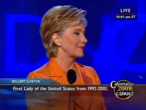 hillary clinton 2008 democratic national convention speech