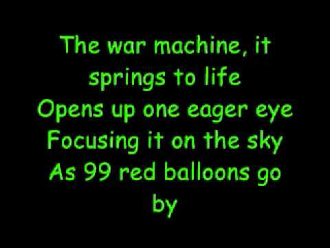 99 Red Balloons - Goldfinger (With German) Lyrics