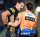 'I knew something was wrong':  Reagan Campbell-Gillard after the prowler tackle that broke his back.