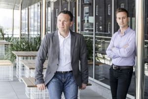 Ben Styles, head of financial services strategic partnerships at Xero, right, with managing director Trent Innes.