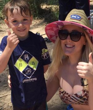 Connor Irvin, 7, who died in a quad bike crash in Barellan on January 15. The blonde woman in the pictures is his?sister ...