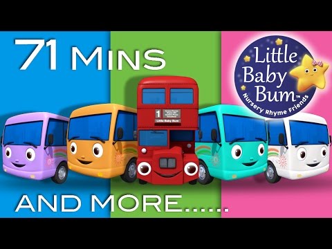 Ten Little Buses | Plus Lots More Nursery Rhymes | From LittleBabyBum!