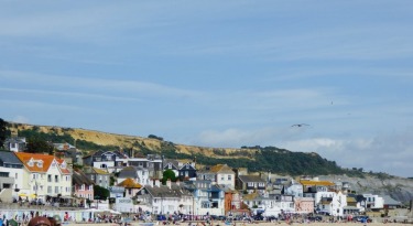 Lyme Regis, West Dorset, England - 2016 On a warm Autumn day this coastal town was filled with people, laughter and ...