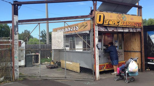 The Olympic Doughnuts shop at Footscray Station.