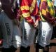 Health and pay fears: Jockeys gather at the winners area at Doomben racecourse to pay their tributes to Tim Bell in ...