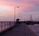 Brighton Pier, where a motorcyclist crashed early on Thursday morning.