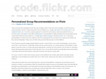 Code: Flickr Developer Blog