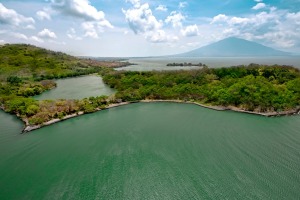 Lake Nicaragua with Ometepe in the background.