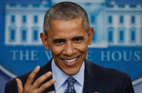 President Barack Obama speaks during his final presidential news conference.