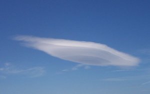 File - A Lenticular cloud form is sometimes mistaken for a UFO due its peculiar shape.