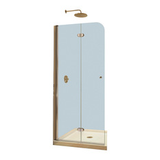 DreamLine - DreamLine AquaFold Shower Door 33.5"x 72" Clear Glass Shower Door in Chrome - Shower Doors