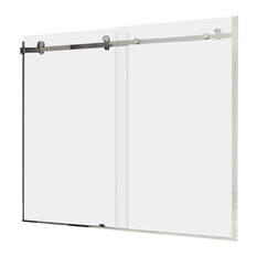 LessCare - ULTRA-B Clear Glass Bathtub Door, Brushed Nickel - Shower Doors