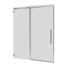 LessCare - Clear Glass Shower Door, Brushed Nickel Finish, 60"x76" - Shower Doors